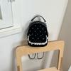 Schoolbag Korean niche polka dot chain backpack casual Korean ins personalized foreign style backpack tide mini portable schoolbag