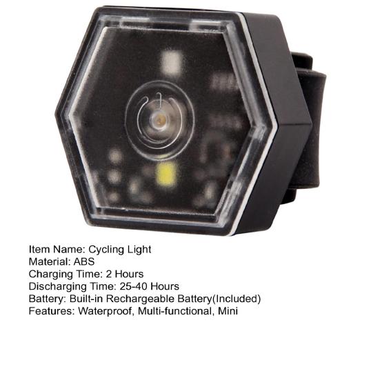 Multifunkční výstražné světlo Mini Vodotěsné Cyklistické Zadní Světlo Přenosné Lehké Venkovní Noční Běh Helma Batoh Držák LED Světlo