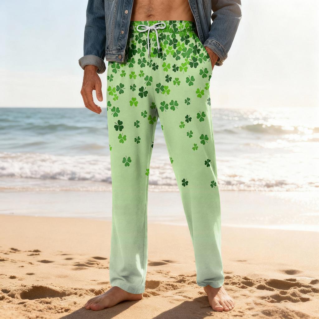 Men's Home Soft Pajama Pants Drawstring With Pockets Casual Sports Pants