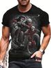 2026 New Men's Punk Style T-Shirt Skeleton 3D Pattern Printing Cool Fashion Graphic Streetwear Summer Oversize Men's Clothing