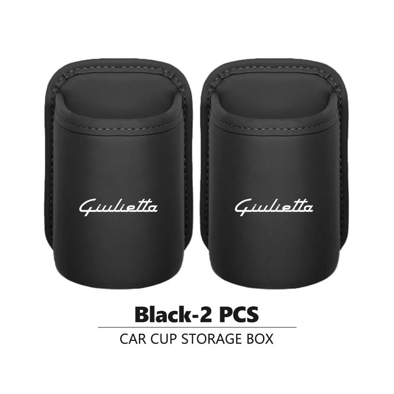 Bilklistermärken För Alfa Romeo Läder Bil Dörr Sida Mugghållare Dryck Telefon Förvaringslåda Bil Interiörtillbehör För Alfa Romeo Gi