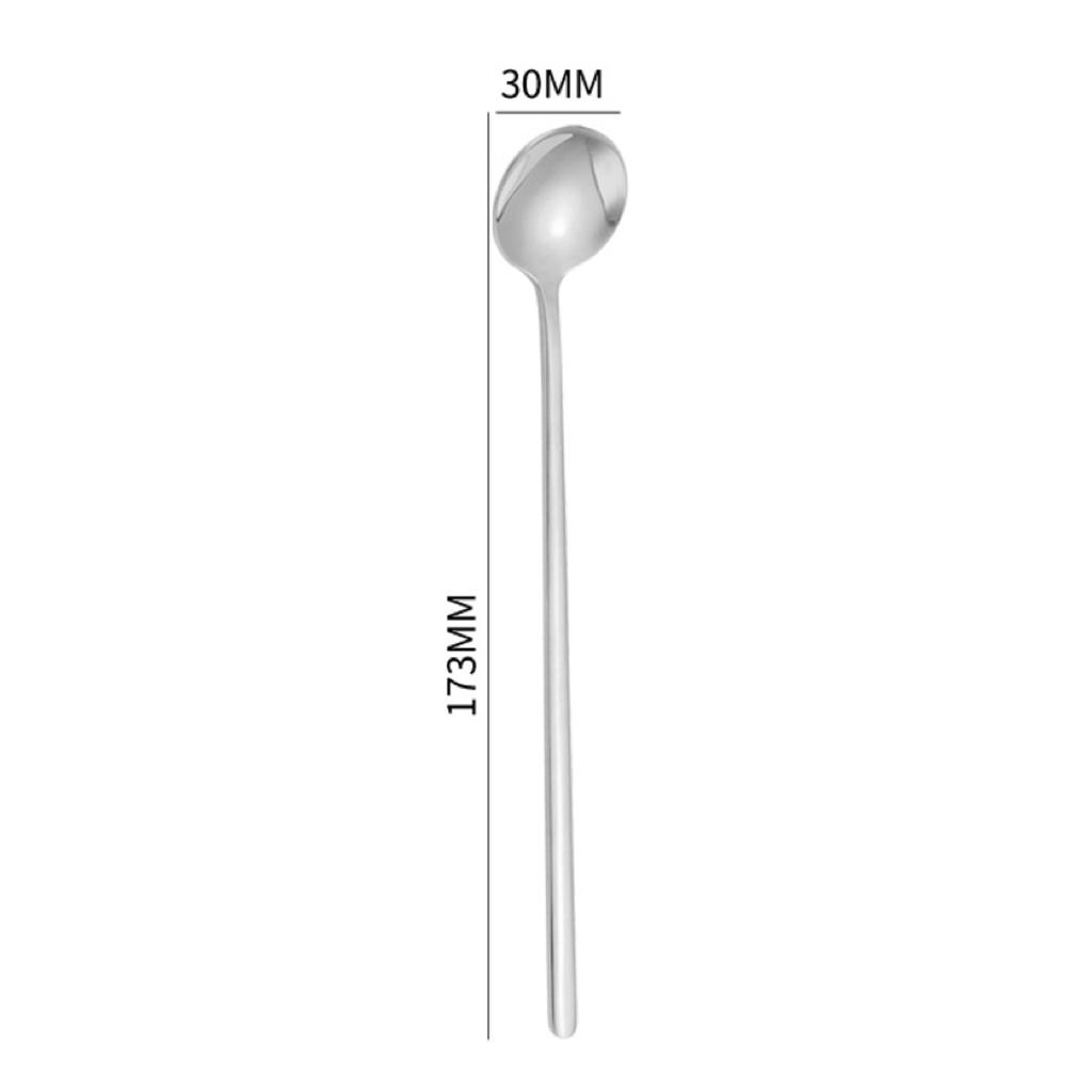 5Pcs Small Coffee Spoon Stainless Steel Round Dessert Spoon (BPA Free, No FDA Certificate)