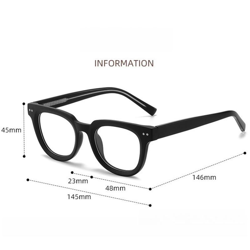 Vintage Large Frame Plain Glasses Fashionable Square Frames Premium Feeling Simple HD Anti-Blue Light Glasses Eye Protection
