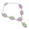 Australian Triplet Opal Necklace 18" Adjustable Chain Oval Gemstone Gift PT 2503