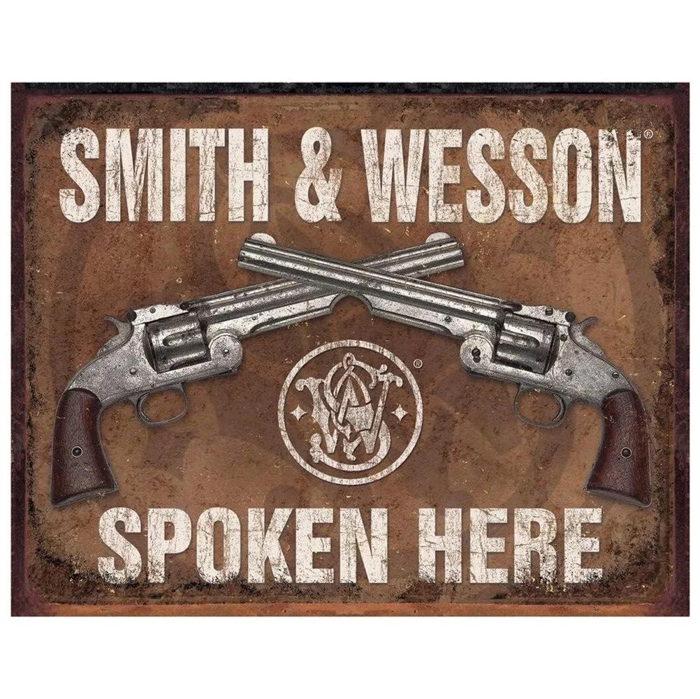 Metal Tin Signs Pistol Victory Wall Decoration Plaque Vintage Art Poster Iron Painting for Man Cave Home Cafe Garden Club Bar