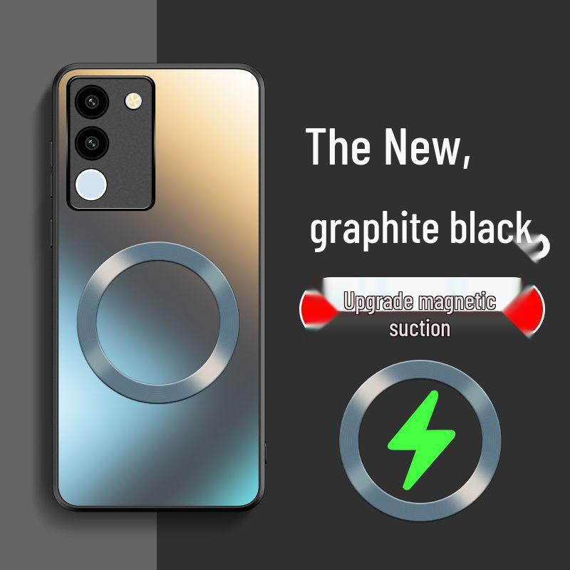 Vivo S17 Pro Magnetic Frosted Protective Phone Case - Advanced Full Coverage Anti-Fall Hard Shell 5G.