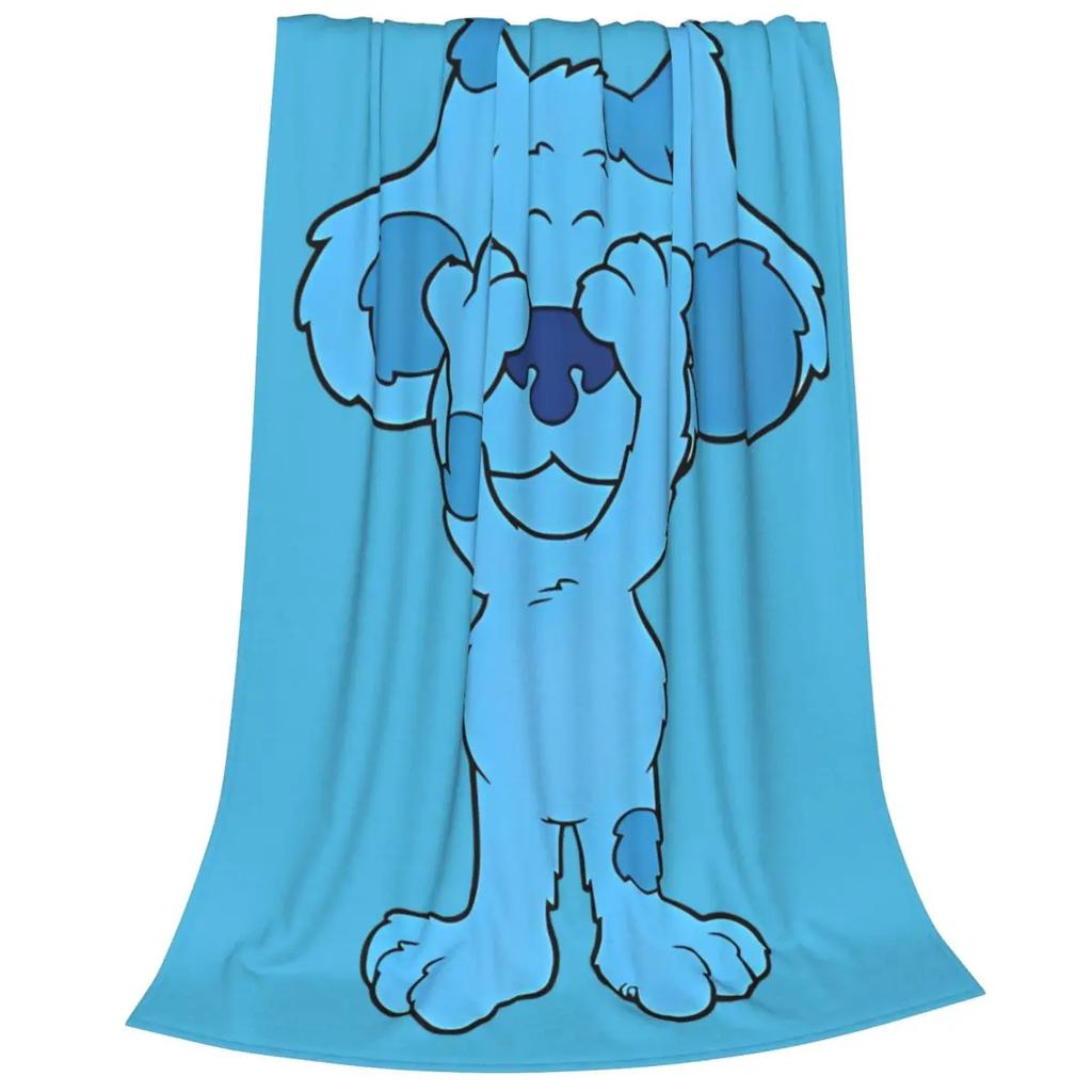 Blue's Clues Zeichentrick-Fernsehserie Flanell-Kuscheldecke Warm Gemütliche Tagesdecke für den Winter