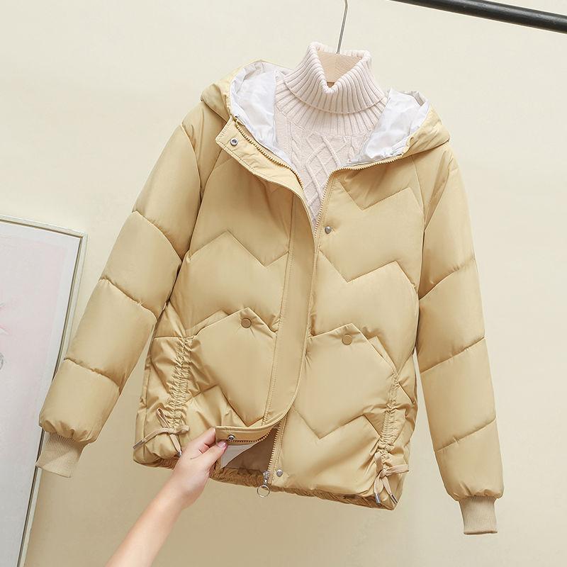 Women’s Short Hooded Windproof Thicken Warm Winter Jacket With Big Pocekt