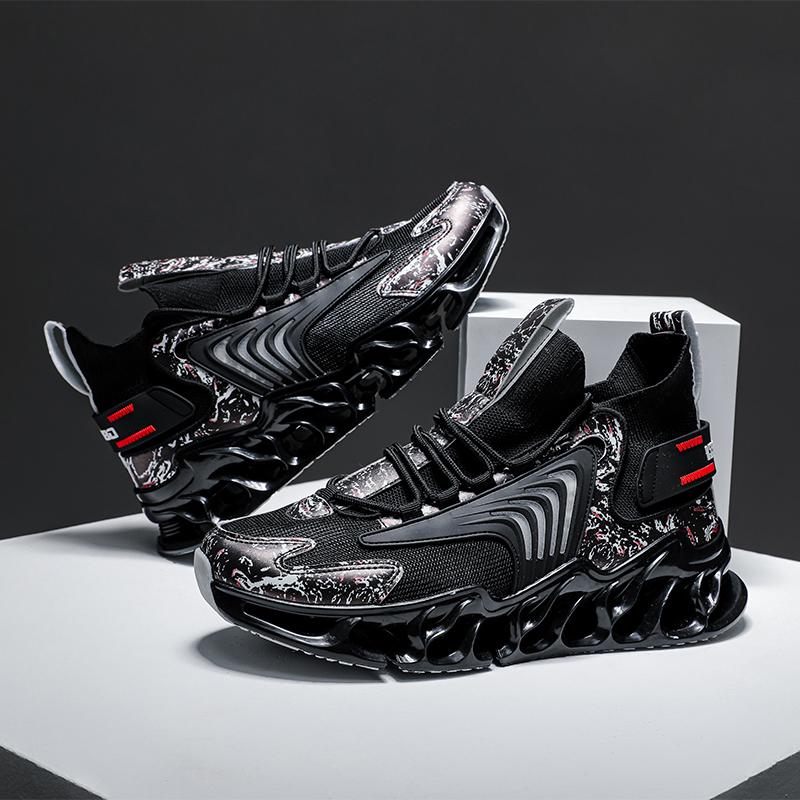 Klobiger Sneaker Übergröße 45 46 Herren Blade Sohle Laufschuhe Mode Casual Mesh Atmungsaktiv Höhe Erhöhte Plattform Sportschuhe