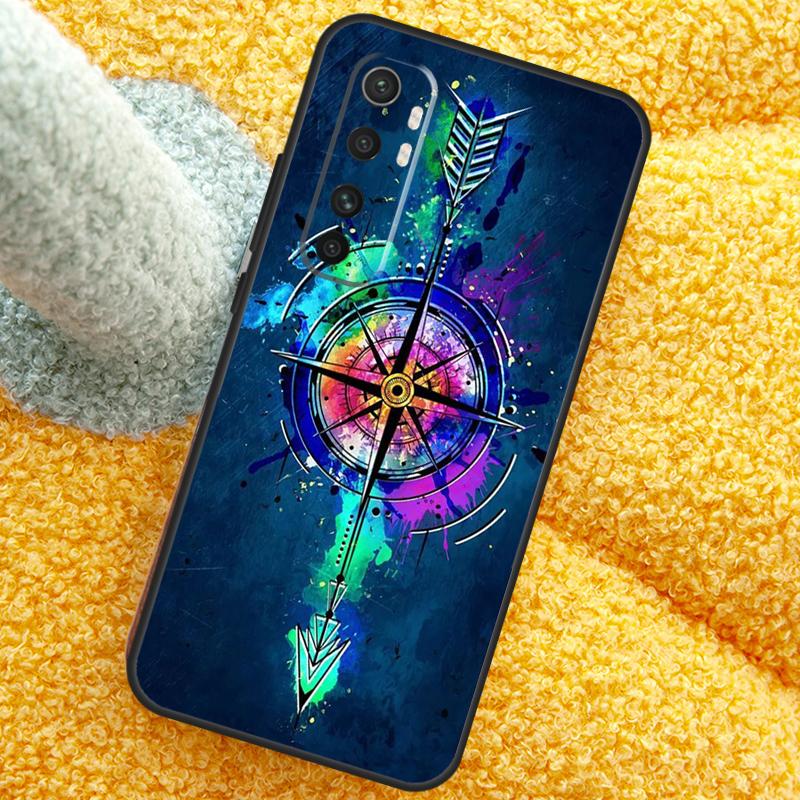World Map Compass Nautical Case For POCO X3 X4 X5 F5 Pro M5s C40 F4 GT F3 Cover For Xiaomi 12T 11T Pro 12 13 Lite 12X