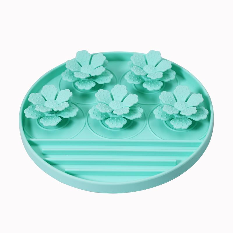 Fashion Double Layer Cat Claw Silicone Pet Slow Feeder Anti-choking Keep Healthy Suction Cup Dog Lick Mat Puppy Accessories