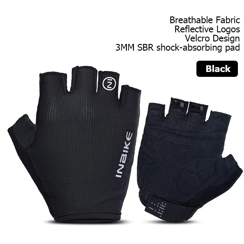 

INBIKE Перчатки для велоспорта с полупальцами Летние перчатки для велоспорта Амортизирующие дышащие перчатки для горного велосипеда MTB Аксессуары для велоспорта L