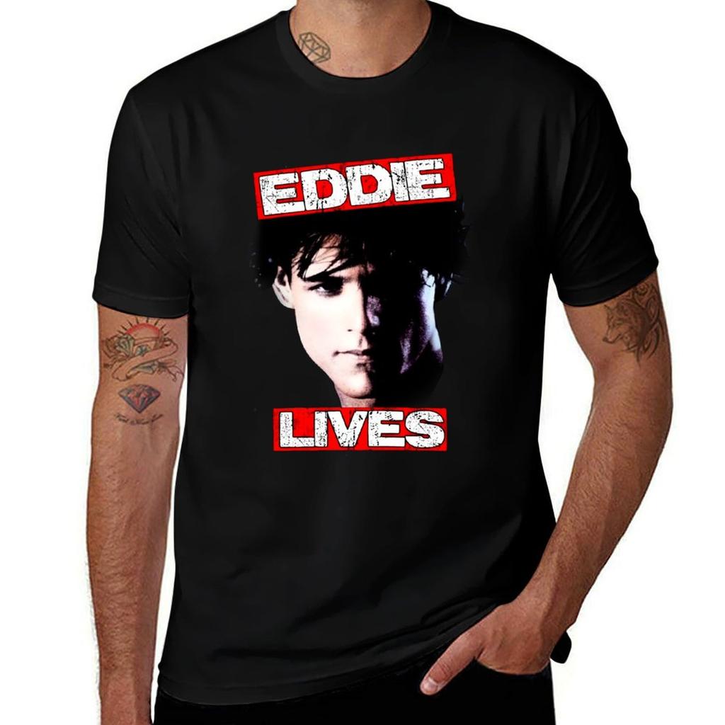Eddie Vit Eddie et Film The Cruisers Michael paraa Eddie Wilson T-Shirt Doux Basique Coton S