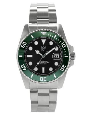 Hyakuichi 20 ATM Wasser Keramiklünette Nr.1Z Taucheruhr, Widerstandsfähig, (Grün-Schwarz)