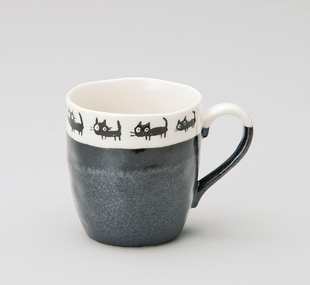 Soho Kiln Mug, Black Cat, Black, 8.4×9cm (350cc), 759-07-673