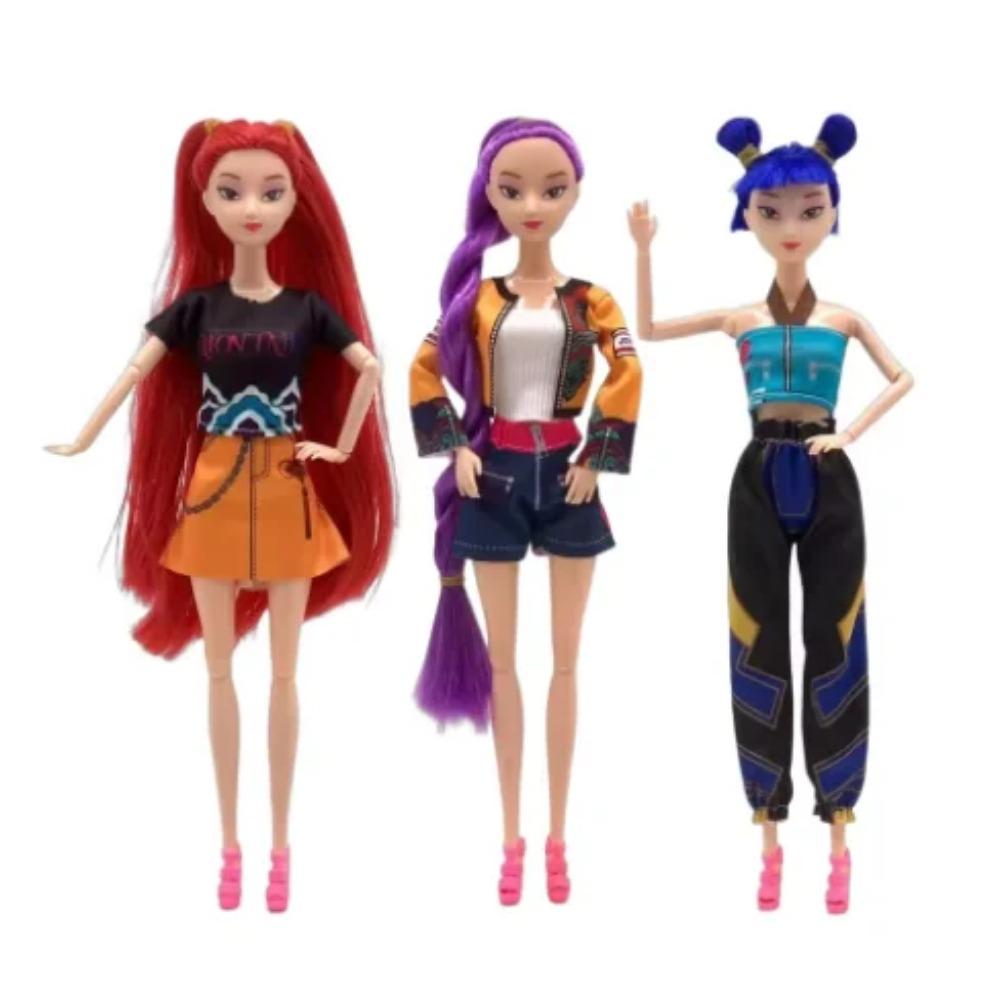 Demon Hunters Rumi Mira Zoey doll toy Kpop Demon Hunters Doll and Clothes Doll Girl Dress Up Fans Collect Party Christmas Gifts