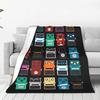 Guitar Bass Pedal Board Throw Blanket for Couch Guitarist Musician Soft Cozy Plush Blanket Multi-size for All Seasons