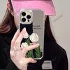 Foreign Trade Hot-selling Tulip Flower Apple 17 with Mirror Mobile Phone Case Iphone16 Mirror Mobile Phone Case 15 Girls