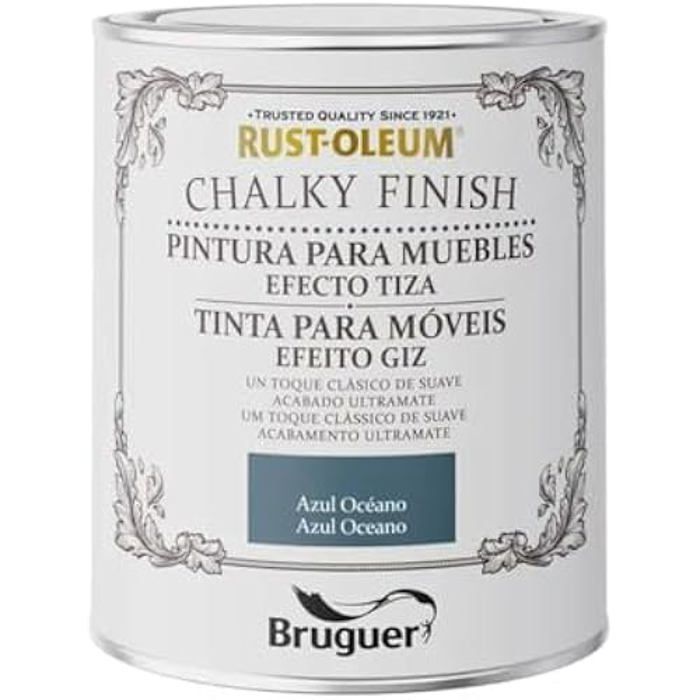 Peinture - BRUGUER - RUST-OLEUM CHALKY FINISH - 0,750l - Bleu - Finition mate