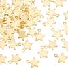 304 Stainless Steel Charms Star with Bead Container Golden 10x8x1mm Hole: 1.2mm About 50pcs/box