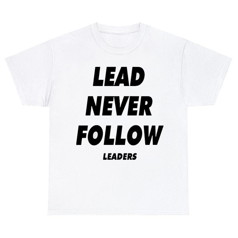 Chief Keef Lead Never Follow Leaders T Shirt Men Vintage T-shirts Daily Casual Cotton Oversized Short Sleeve T Shirts Streetwear