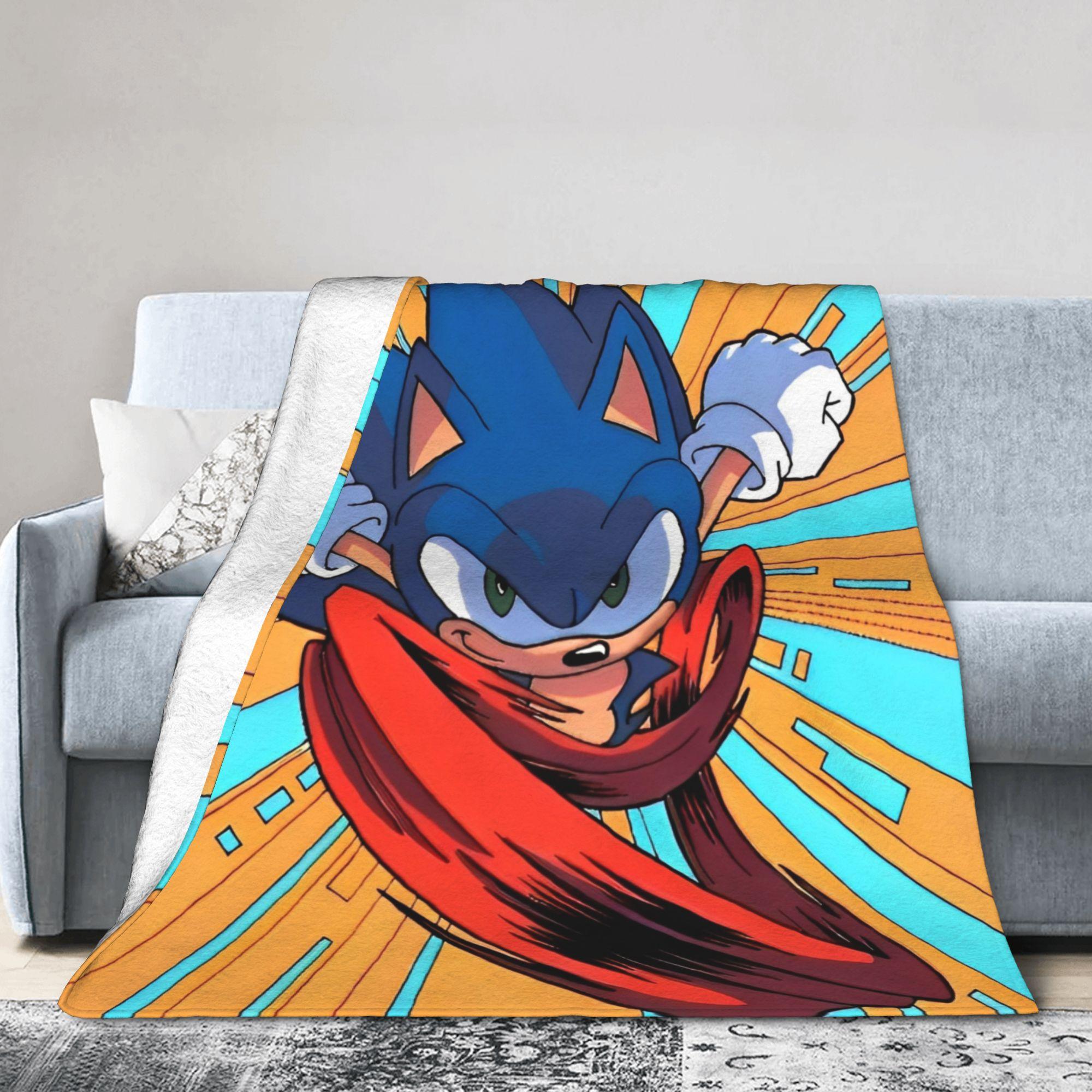 

Shadow Game Flannel Blankets Soniced Cartoon Custom Throw Blanket for Home 200x150cm Plush Thin Quilt 30x40in