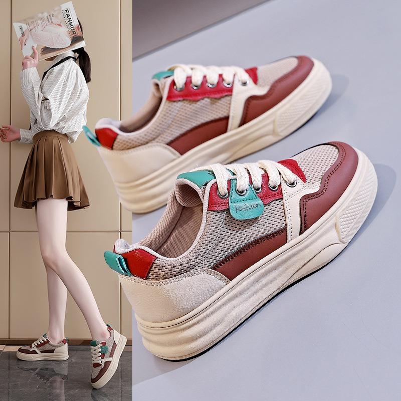 Fashion Summer New Women Flat Shoes Luxury Mesh Breathable Casual Shoes Lightweight Mixed Colors Woman Sports Shoes Sneakers Tenis Mujer