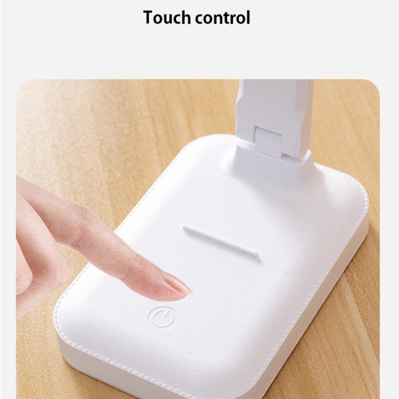 Lampada da tavolo Protezione occhi Touch Dimmerabile Luce LED Dormitorio studentesco Camera da letto Lettura USB ricaricabile