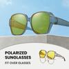 Oversized designed to be worn over polarized UV TR90 slimming for stylish [Cyxus] Sunglasses, eyeglasses, lenses, protection, ultra-lightweight,