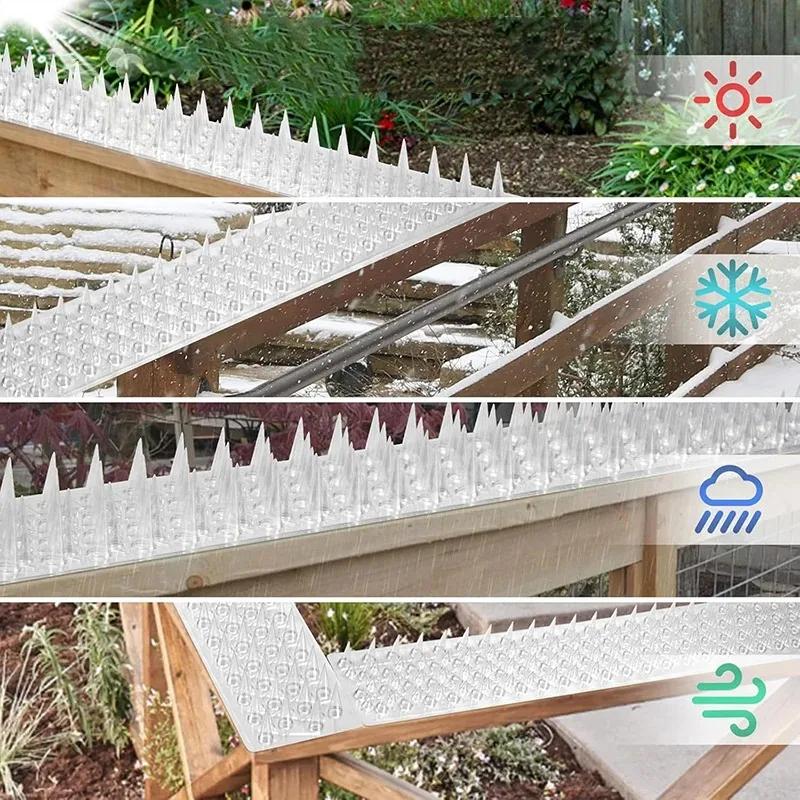 5PCS Plastic Bird Repeller Spikes Fence Wall Cat Anti Pigeon Spikes Anti-bird Outdoor Squirrel Garden Fences Animal Repellent