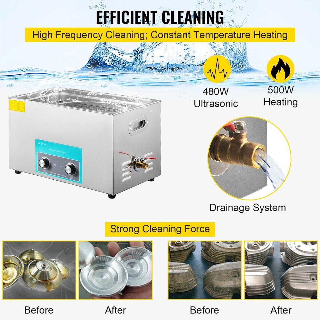 Ultrasonic Jewelry Cleaner with Heater Timer for Cleaning Eyeglass Rings