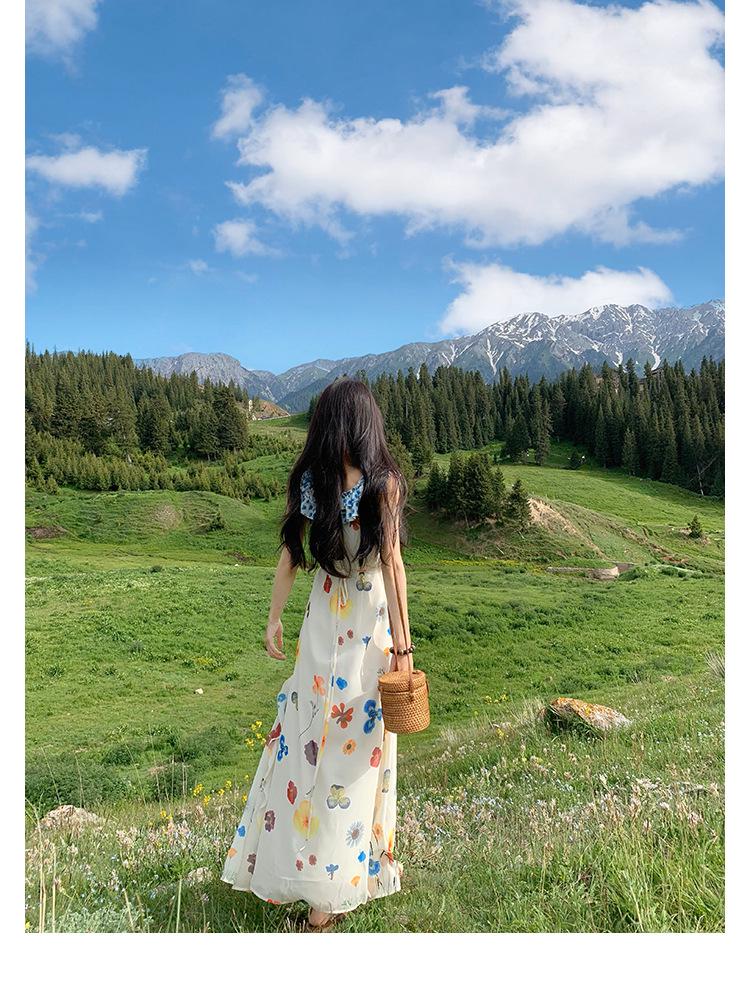 Women's Floral Sleeveless Long Dress, Japanese Summer 2026 Style