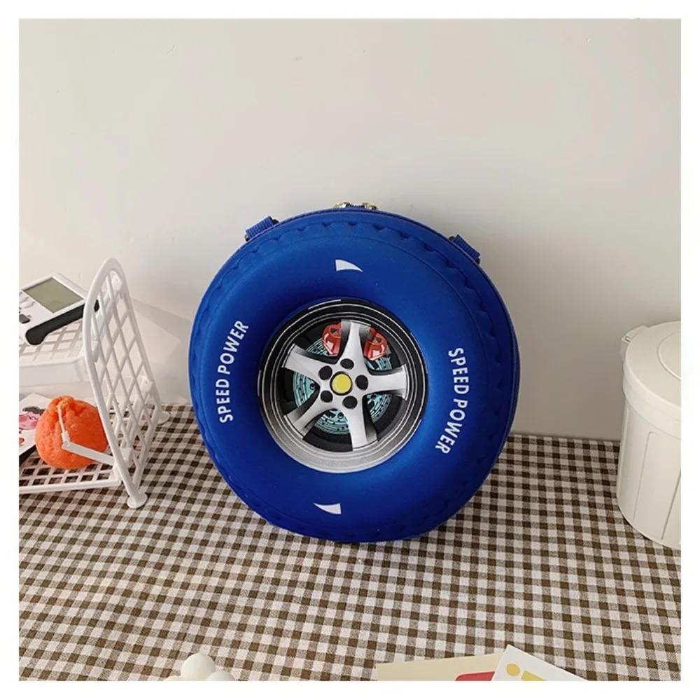 Colorful Tyre Shaped Children's Schoolbag EVA Wheel Large Capacity Backpack Spinal Protection Load Reducing Kid Backpack