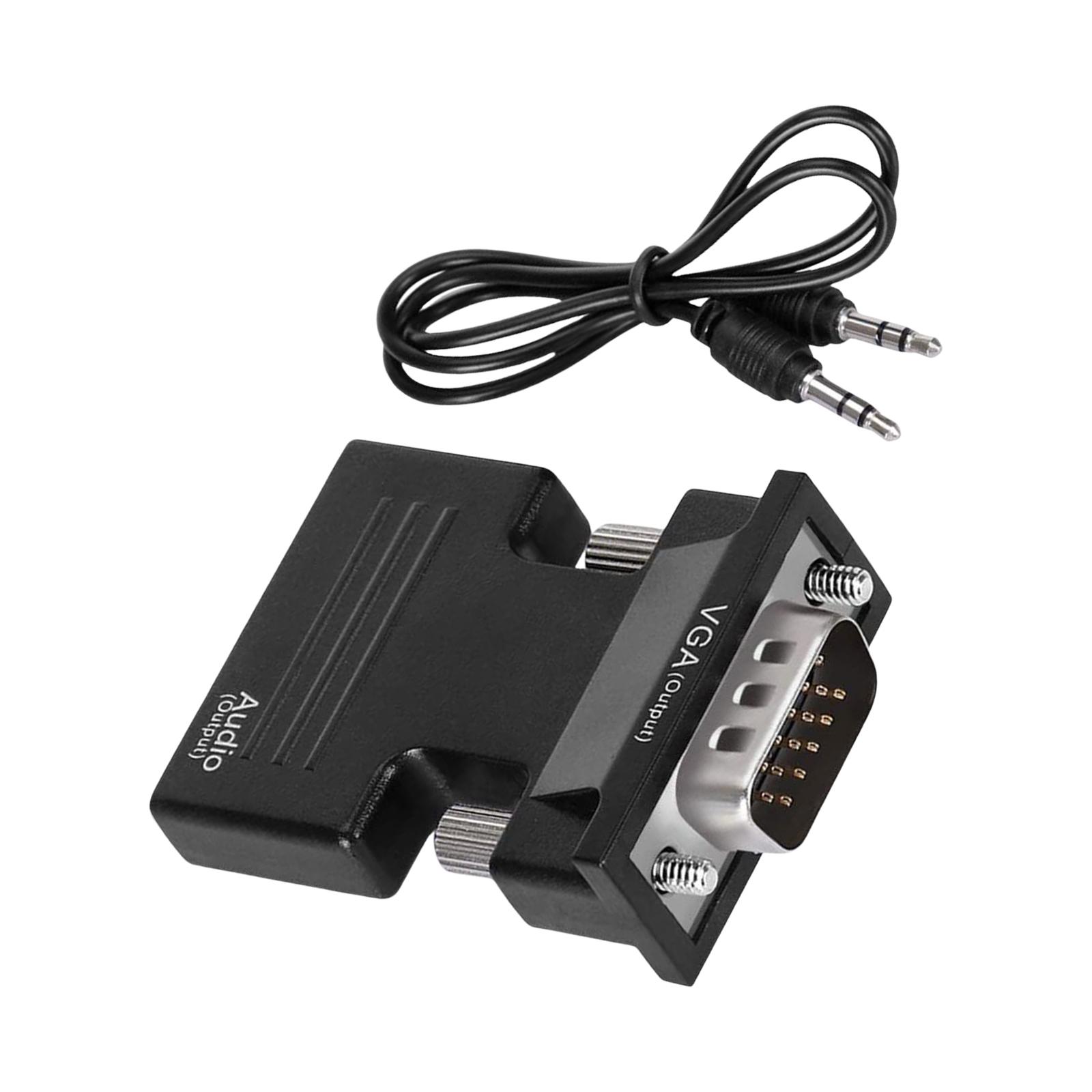 

Адаптер-конвертер HDMI в VGA Выход Компьютер Приставка Разъем Док-станция для Ноутбука ПК Монитор Проектор Кабель 3,5 мм