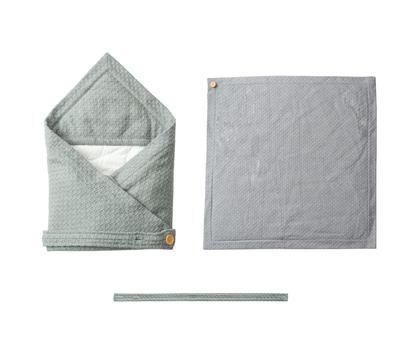 Asway STERLING Swaddle, Recommended by Childcare Professionals, 100% Cotton, Solid Color, Thick, Hooded, Newborn, Baby Shower Gift, Gray