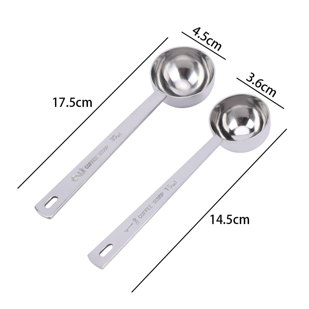Stainless Steel Long Handle Thicken Tablespoon Measure Tools Measuring Spoon Coffee Scoop