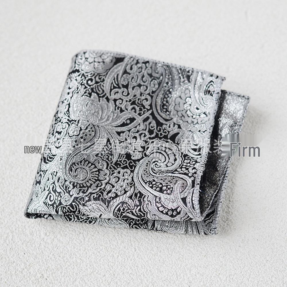 Britischer Retro-Blumen-Einstecktuch: Herren Business-Anzugtaschentuch im koreanischen Stil Formale Kleidung Accessoire
