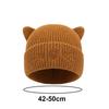 Soft Warm Winter Cap Cat Ear Embroidered Bonnet Casual Casual Knit Cap  Autumn Winter