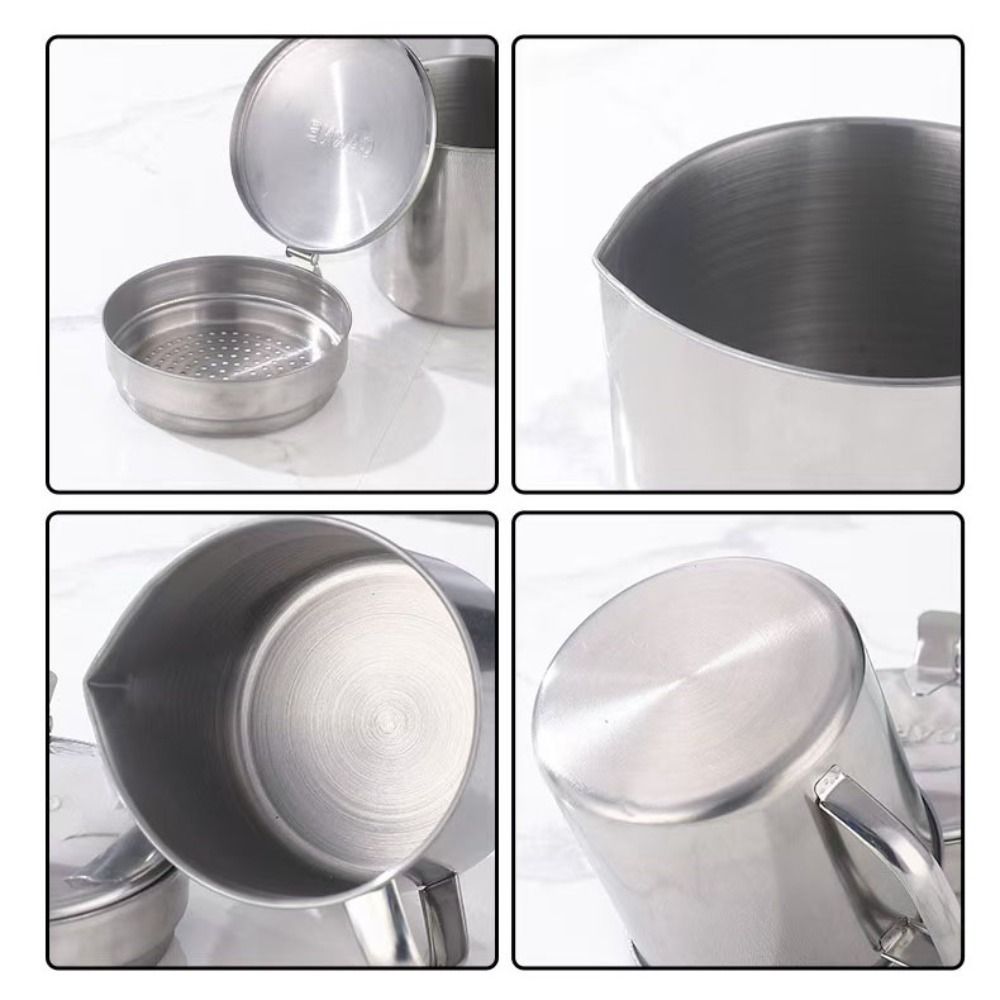 Stainless Steel Filter Tank Multipurpose Oil Pot Easy Clean Cooking Oil Strainer  Kitchen