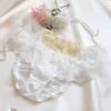 2023 Women's Sweet Lace Mid-Waist Ice Silk Panties - Cute & Comfortable