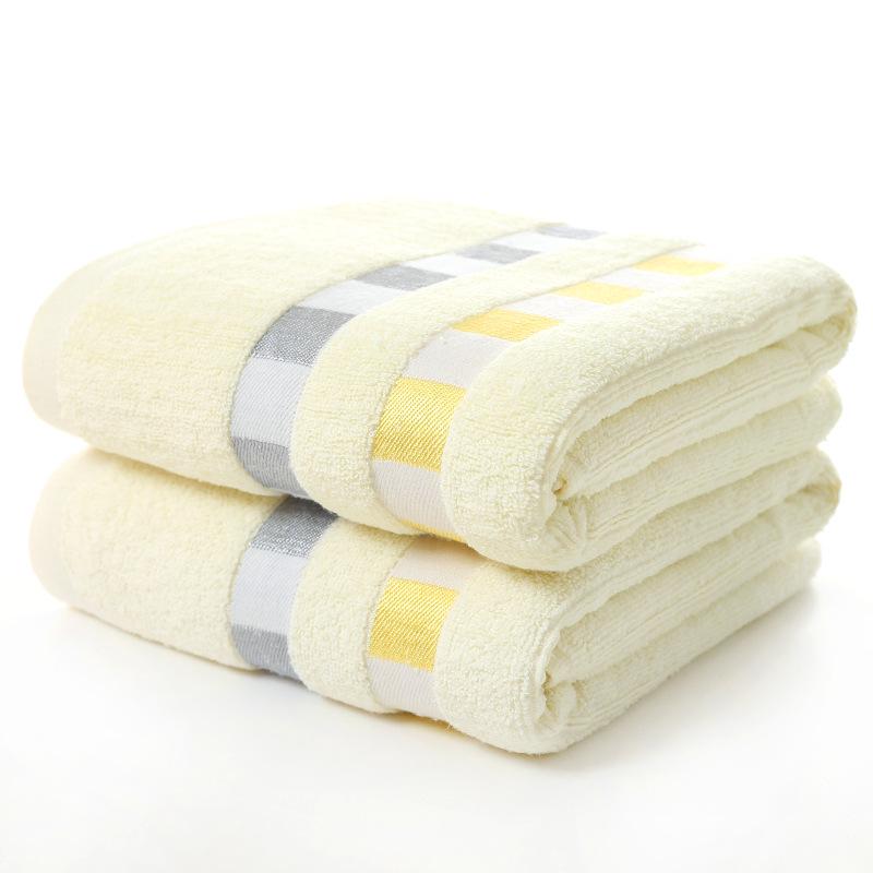 Ribbon Grid Large Cotton Bath Towel for Home