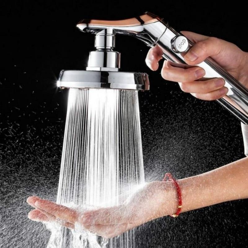 Adjustable Bathroom Shower Head Shower Head Hand Shower High Pressure Water Saving One Button To Stop Water Shower Heads