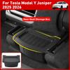 Rear Seat Storage Box for Tesla Model Y Juniper 2020~2026 Organizer Center Console Bins Backseat Trash Can Garbage Accessories