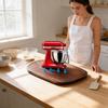 Rustic Wooden Appliance Base With Non Slip Surface For Coffee And Tea Service