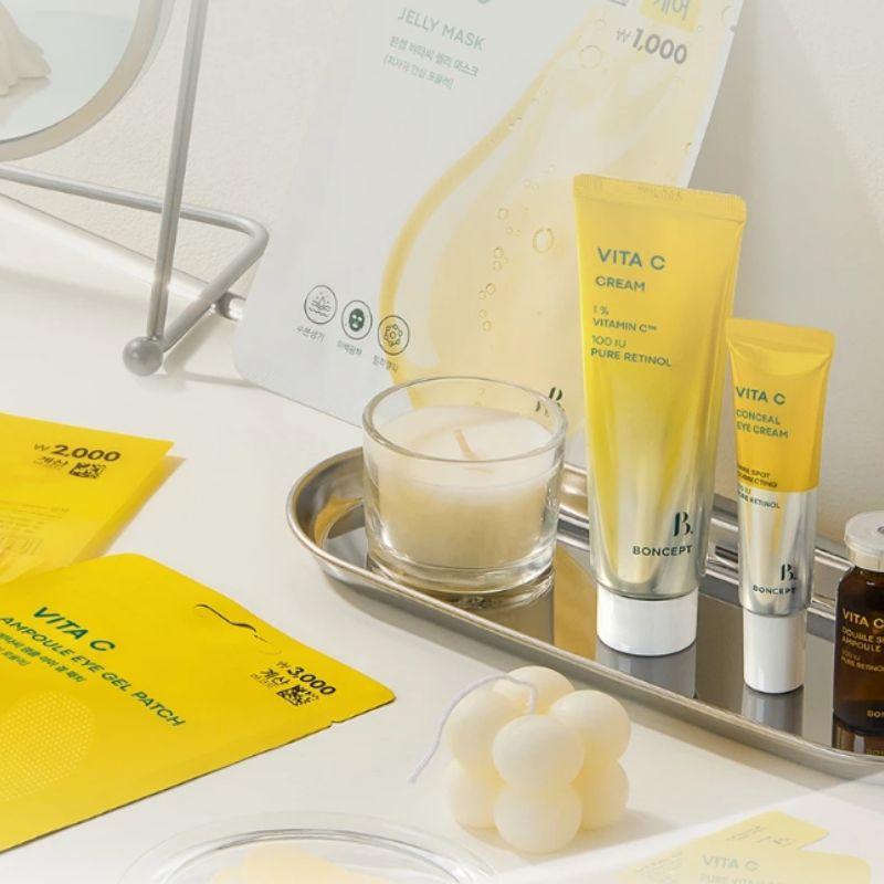BONCEPT Vita C Creme 50ml – Aufhellende Vitamin C Gesichtscreme für strahlende & hydrierte Haut