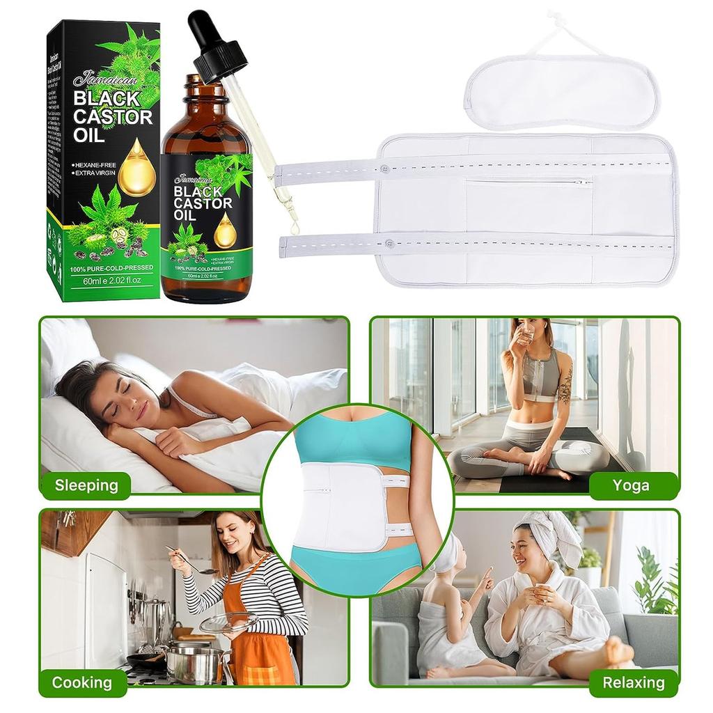 Jamaikanisches schwarzes Rizinusöl, Bio-Rizinusöl, kaltes schwarzes Rizinusöl Bio für Körper, Haare, Haut, Massageöl, Haarpflege 60ml