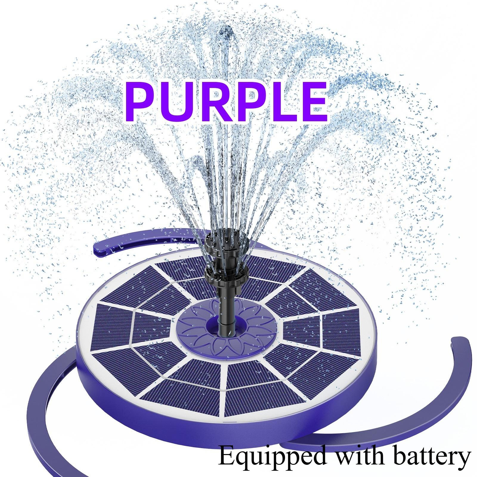 

3.5W Solar Monocrystalline Glass Bird Bath Fountain with Built-in 1800mAh Battery and 8 Nozzles, Suitable for Gardens and Ponds