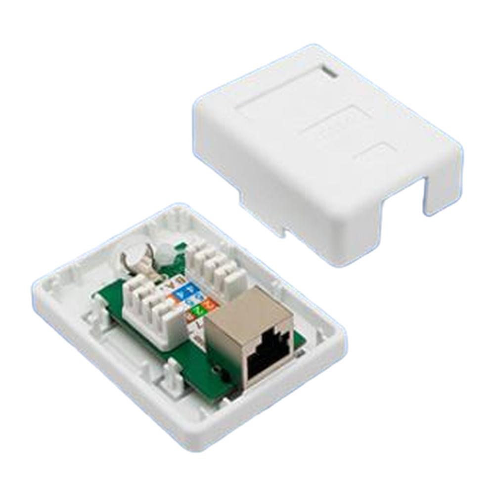 Shielded Cat6 Junction Box Single Dual Port For Stable Wiring Wall Or Desk Network Panel With Gold Plated Connections