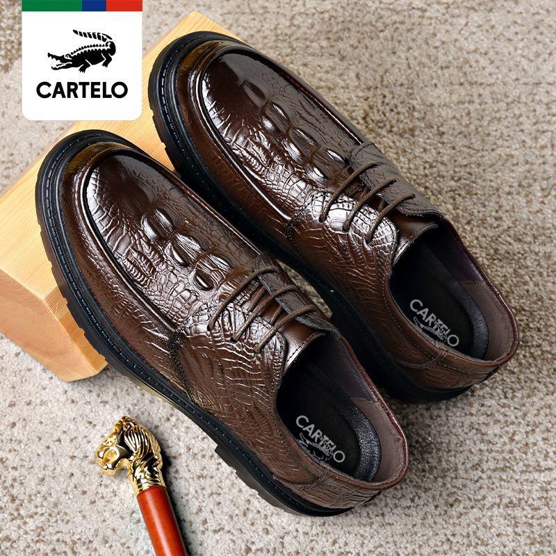 Herren Business Casual Lederschuhe Krokodilmuster Echtes Leder Erste Schicht Rindsleder Modisch und Vielseitig Authentisch