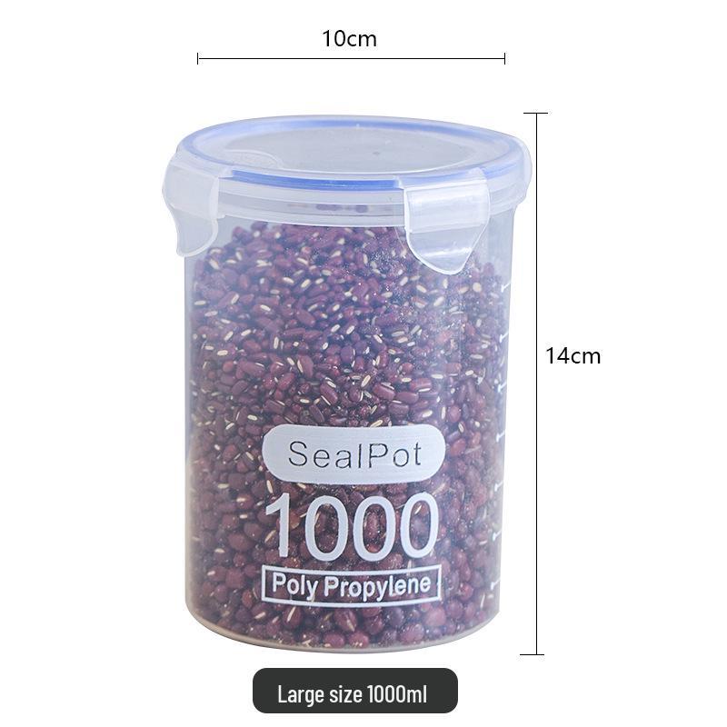 Large Airtight Transparent Plastic Food Storage Jar